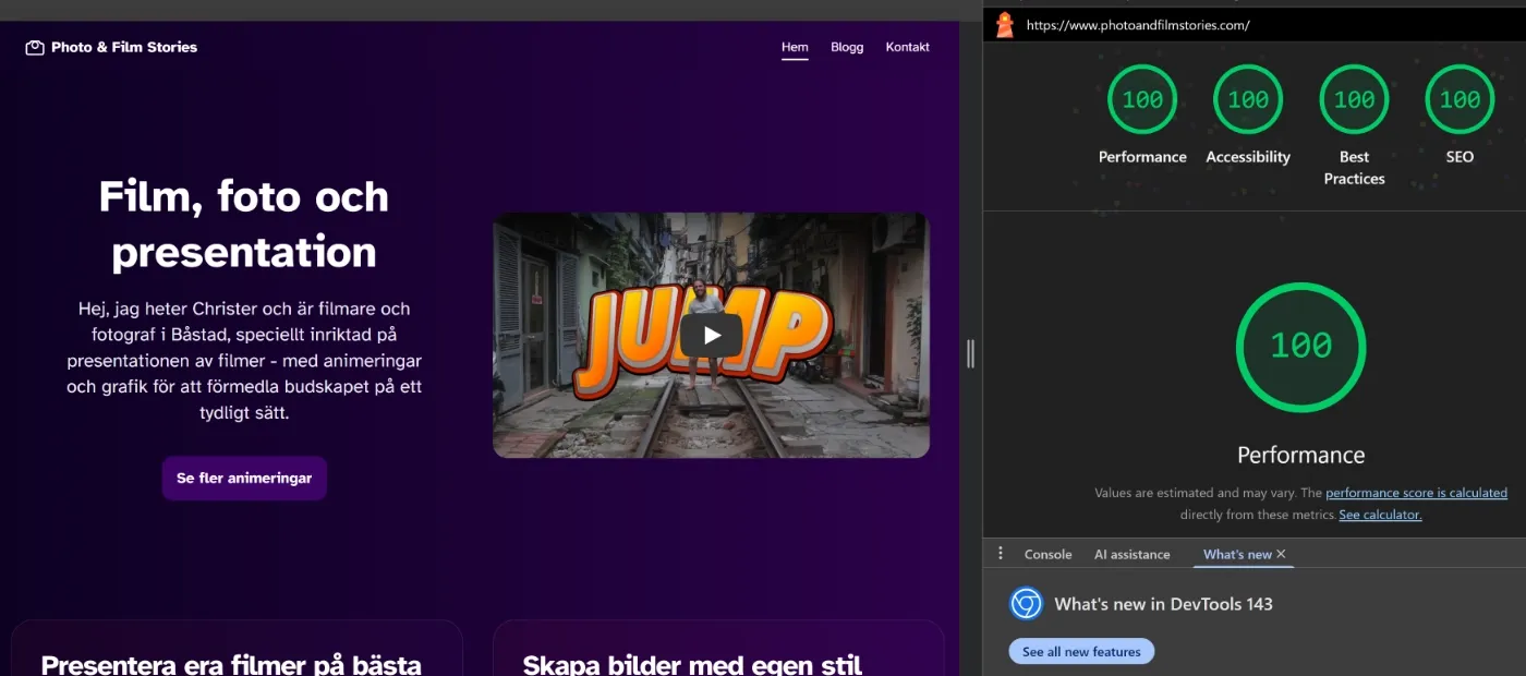 Gratis supersnabb hemsida med Astro js